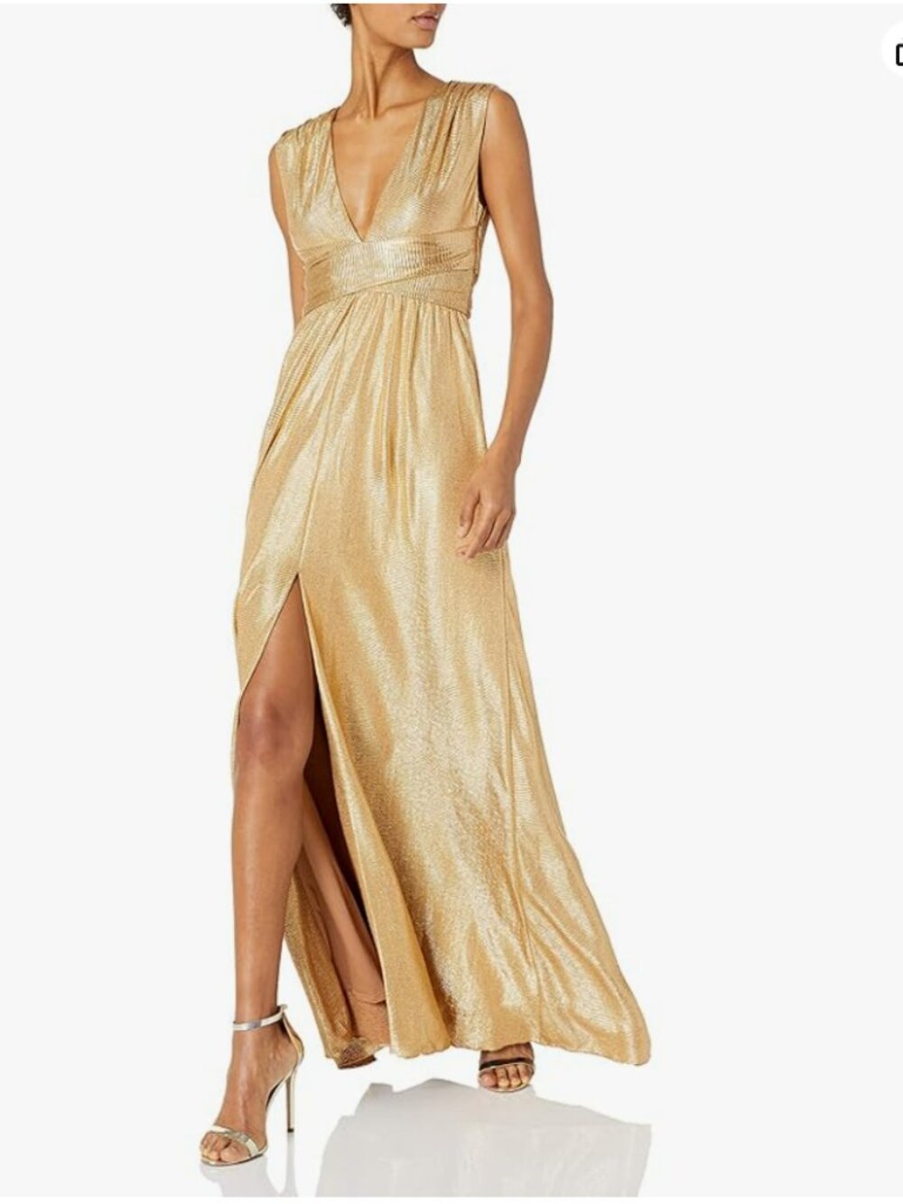 Halston Heritage gold formal dress maxi Size Medium
